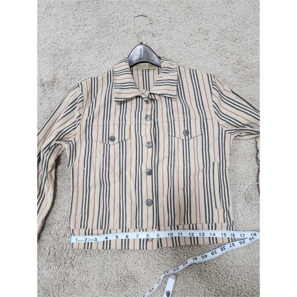 Authentic Burberry Stripe Pattern Cropped Jacket - image 3